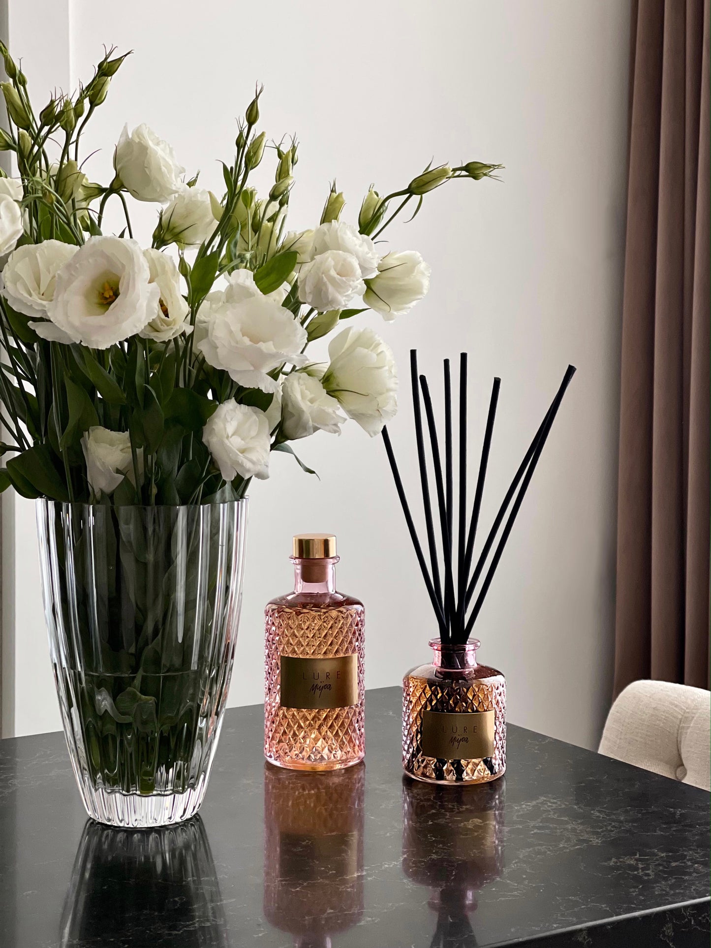 Diffuser LURE BY MIRA glass light pink
