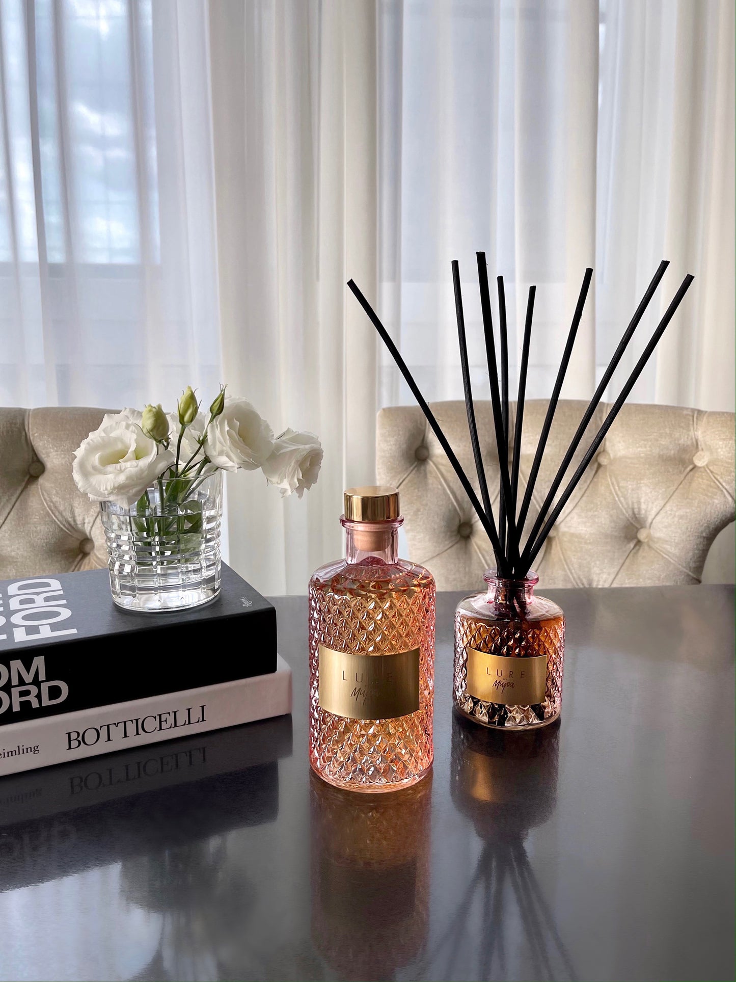 Diffuser LURE BY MIRA glass light pink