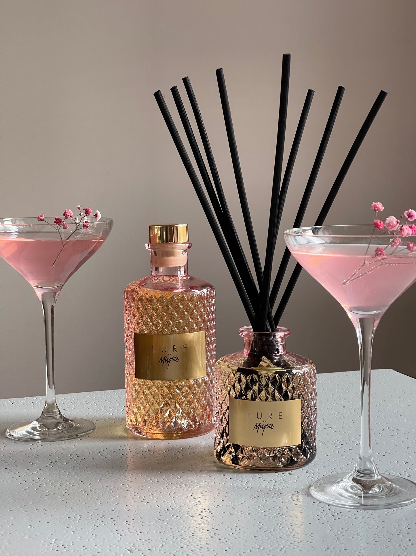 Diffuser LURE BY MIRA glass light pink