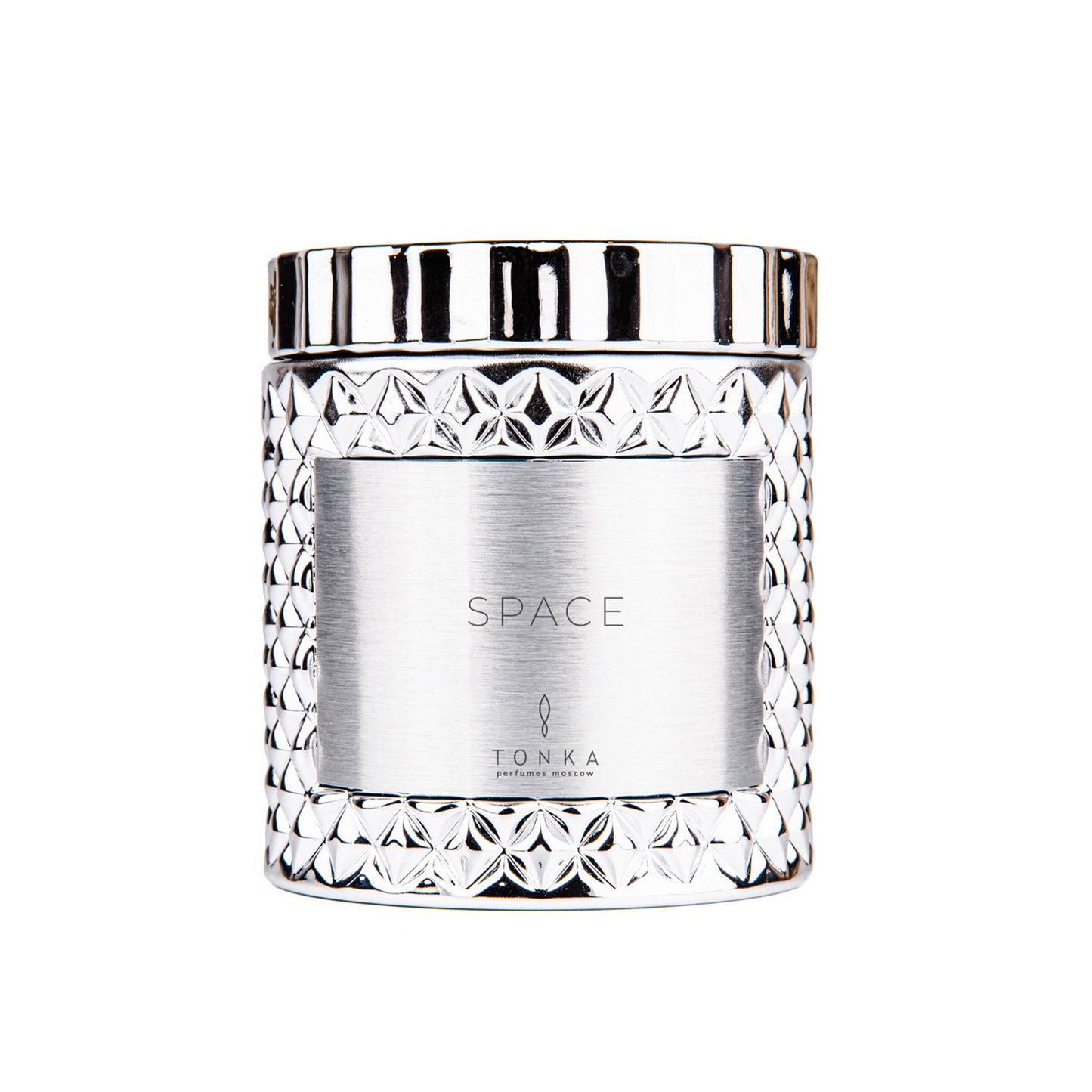Candle SPACE glass silver